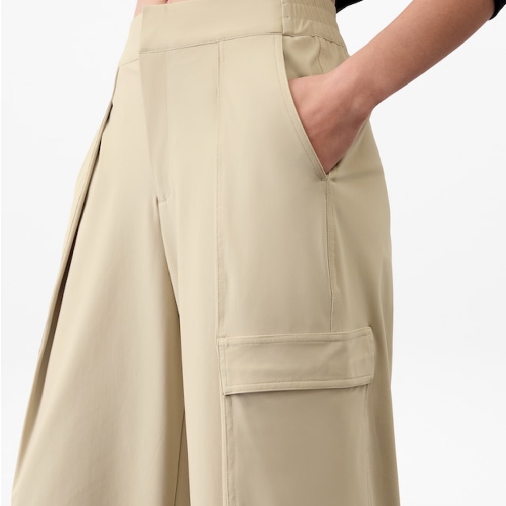 Athleta Tan Wide-Leg Pants